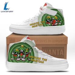 Marvin the Martian High Top Air Force Shoes Custom Looney Tunes Sneakers