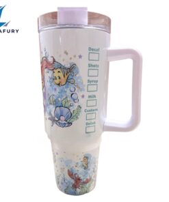 Mermaid 40 oz Travel Tumbler with Handle Magic Park Princess