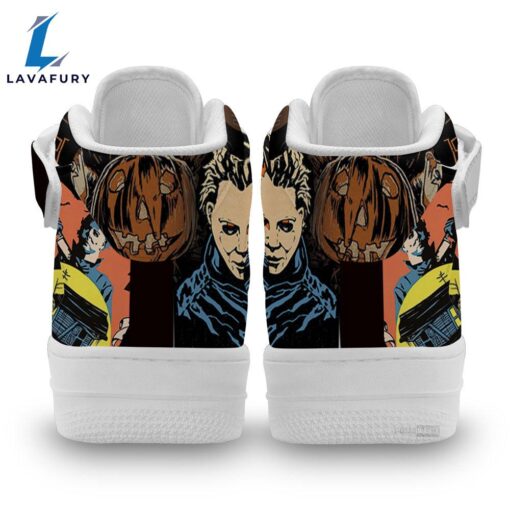 Michael Myers Shoes Custom High Top Air Force Shoes Sneakers Horror Fans