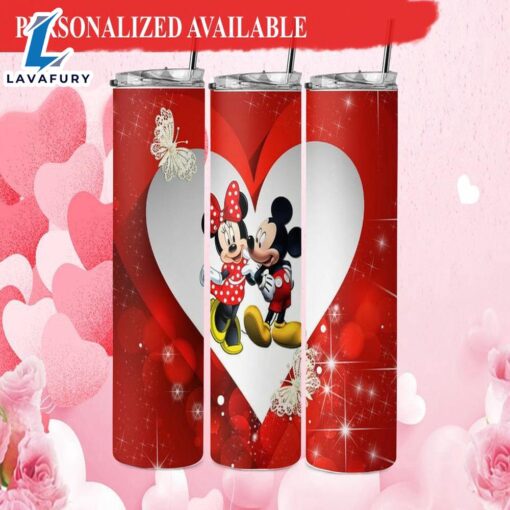 Mickey & Minnie Valentines day tumbler