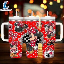 Minnie Design 40oz Tumbler With Handle