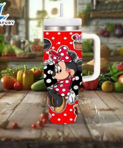 Minnie Design 40oz Tumbler With Handle