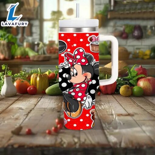 Minnie Design 40oz Tumbler With Handle