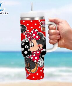 Minnie Design 40oz Tumbler With Handle