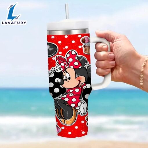 Minnie Design 40oz Tumbler With Handle