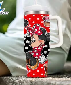 Minnie Design 40oz Tumbler With Handle