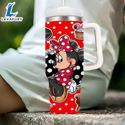 Minnie Design 40oz Tumbler With Handle