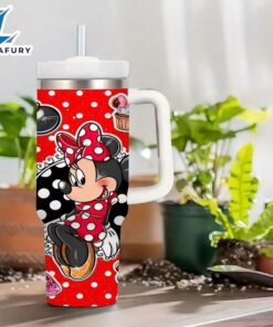 Minnie Design 40oz Tumbler With Handle