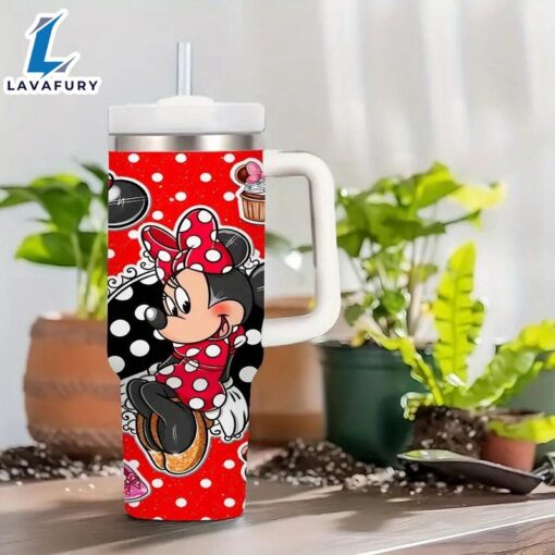 Minnie Design 40oz Tumbler With Handle