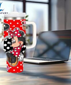 Minnie Design 40oz Tumbler With Handle