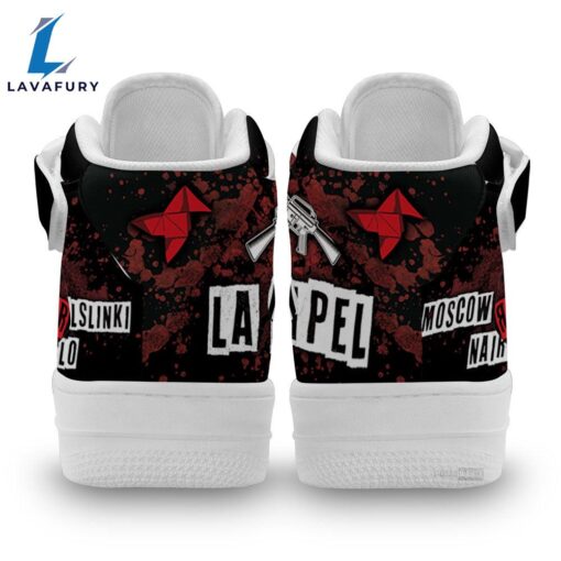 Money Heist High Top Air Force Shoes Custom Sneakers Fans