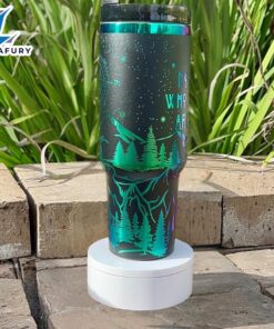 Mountain And Compass Design 40oz Insulated Tumbler