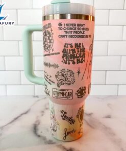 Music Themed 40oz Insulated Tumbler With Handle