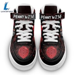 Pennywise IT Clown Shoes Custom High Top Air Force Shoes Sneakers Horror Fans