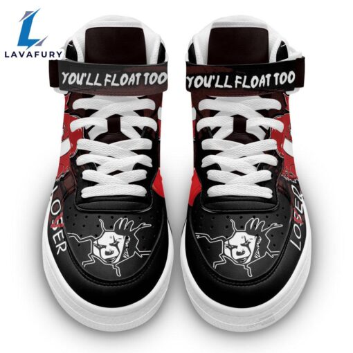 Pennywise IT Face Shoes Custom High Top Air Force Shoes Sneakers Horror Fans