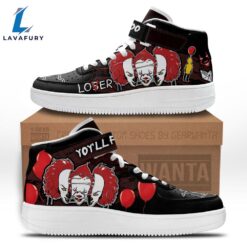 Pennywise IT Face Shoes Custom High Top Air Force Shoes Sneakers Horror Fans