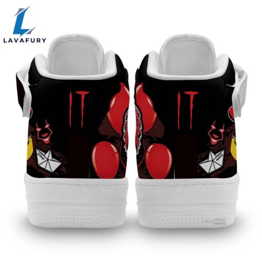 Pennywise IT Face Shoes Custom High Top Air Force Shoes Sneakers Horror Fans