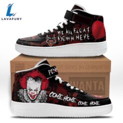 Pennywise IT Shoes Custom High Top Air Force Shoes Sneakers Horror Fans