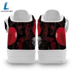 Pennywise IT Shoes Custom High Top Air Force Shoes Sneakers Horror Fans