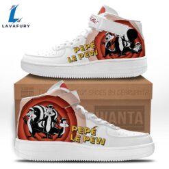 Pepe Le Pew High Top Air Force Shoes Custom Looney Tunes Sneakers