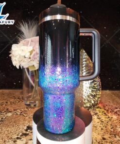 Personalized Glitter Tumbler With Handle