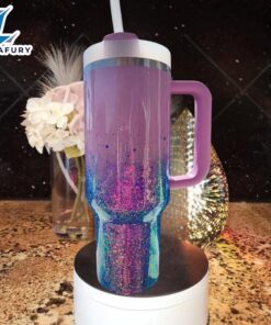 Personalized Glitter Tumbler With Handle