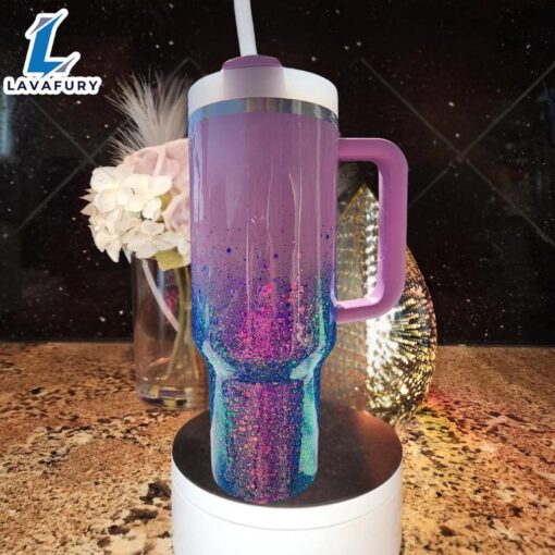 Personalized Glitter Tumbler With Handle