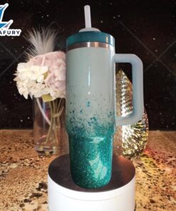 Personalized Glitter Tumbler With Handle