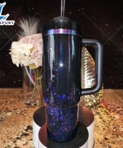 Personalized Glitter Tumbler With Handle