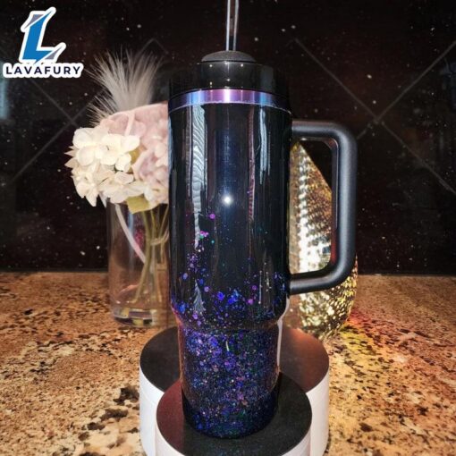 Personalized Glitter Tumbler With Handle