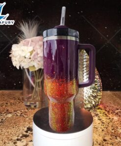 Personalized Glitter Tumbler With Handle