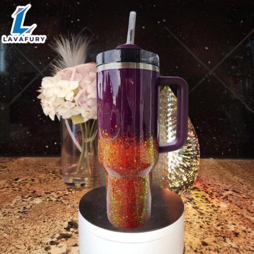 Personalized Glitter Tumbler With Handle