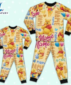 Personalized Name Classic Winnie the Pooh Pajamas Set - Movie Cartoon Holiday Pajamas