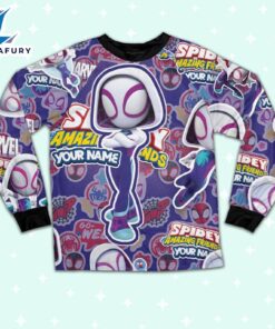 Personalized Name Ghost Spider Girl Spidey and His Amazing Friends Pajamas - Family Disneyland Matching Pajamas Set