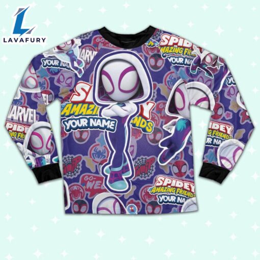 Personalized Name Ghost Spider Girl Spidey and His Amazing Friends Pajamas – Family Disneyland Matching Pajamas Set