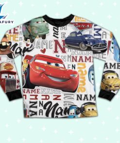 Personalized Name Lighting Mcqueen 95 With Friend Pajamas Set - Family Disneyland Matching Pajamas Set