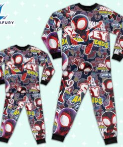 Personalized Name Milesspidey and His Amazing Friends Cute Pajamas - Family Disneyland Matching Pajamas Set