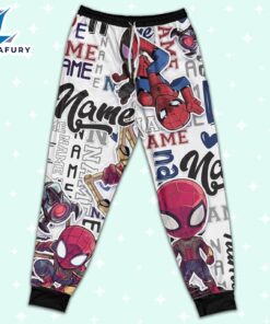 Personalized Name Peter Parker Spider Man Friends Comic Pajamas - Movie Cartoon Holiday Pajamas