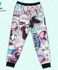 Personalized Name Spider Gwen and His Amazing Friends Comic Pajamas - Movie Cartoon Holiday Pajamas