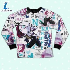 Personalized Name Spider Gwen and His Amazing Friends Comic Pajamas - Movie Cartoon Holiday Pajamas