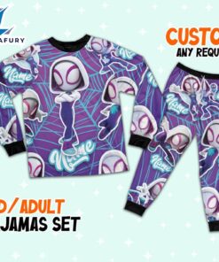 Personalized Name Spider Gwen Pajamas…