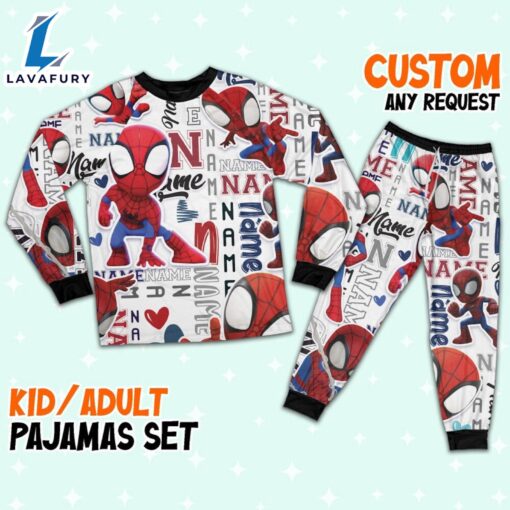 Personalized Name Spider Man Friends Pajamas – Family Disneyland Matching Pajamas Set