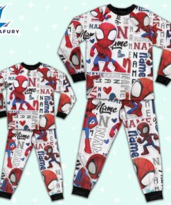 Personalized Name Spider Man Friends Pajamas - Family Disneyland Matching Pajamas Set