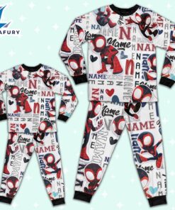 Personalized Name Spidey Amazing Friends Pajamas - Movie Cartoon Holiday Pajamas