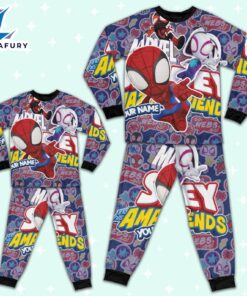 Personalized Name Spidey and Amazing Friends Supper Cute Pajamas - Family Disneyland Matching Pajamas Set