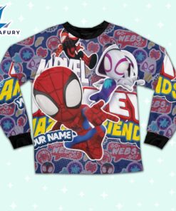 Personalized Name Spidey and Amazing Friends Supper Cute Pajamas - Family Disneyland Matching Pajamas Set