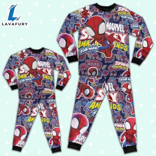 Personalized Name Spidey and His Amazing Friends Cute Pajamas – Family Disneyland Matching Pajamas Set