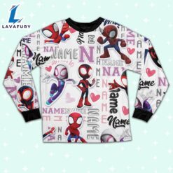 Personalized Name Spidey and His Amazing Friends Pajamas - Movie Cartoon Holiday Pajamas