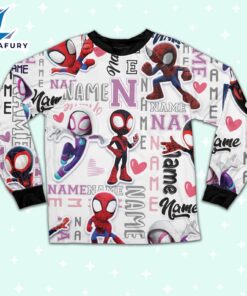 Personalized Name Spidey and His Amazing Friends Pajamas - Movie Cartoon Holiday Pajamas