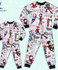 Personalized Name Spidey and His Amazing Friends Pajamas - Movie Cartoon Holiday Pajamas